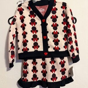 Disney Minnie Mouse Black and Red Cardigan Set